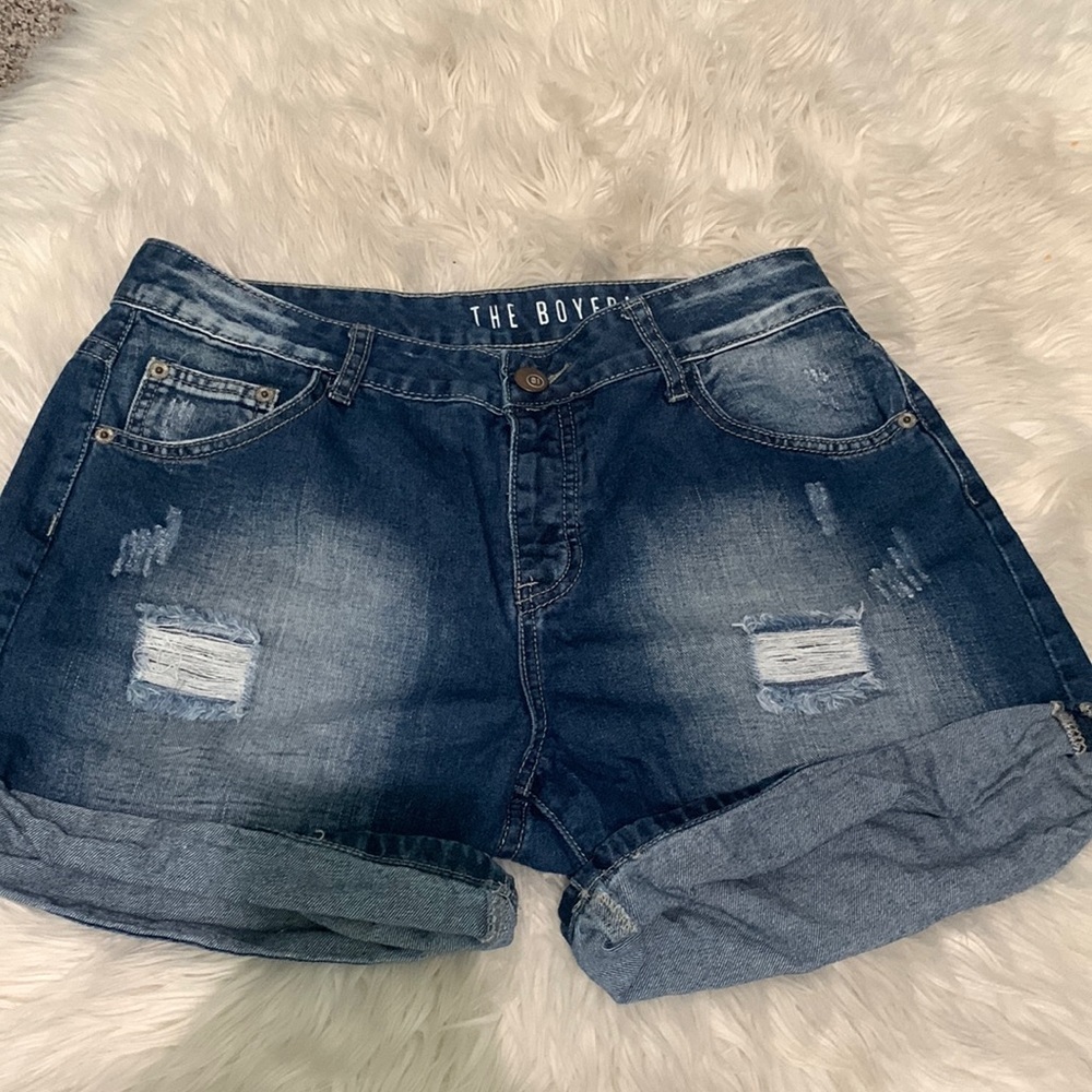 The boyfriend shorts blue festival
